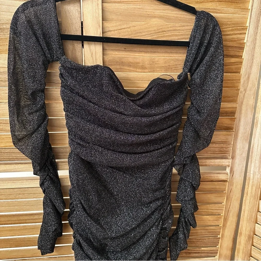 Lovers Friends DEIDRA MAXI DRESS in Metalic Black Size S